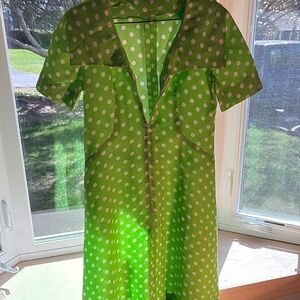 Green Polka Dot Mini Dress